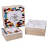 Scatola Quadrata Piccola In Legno Multicolor Con Cuore
